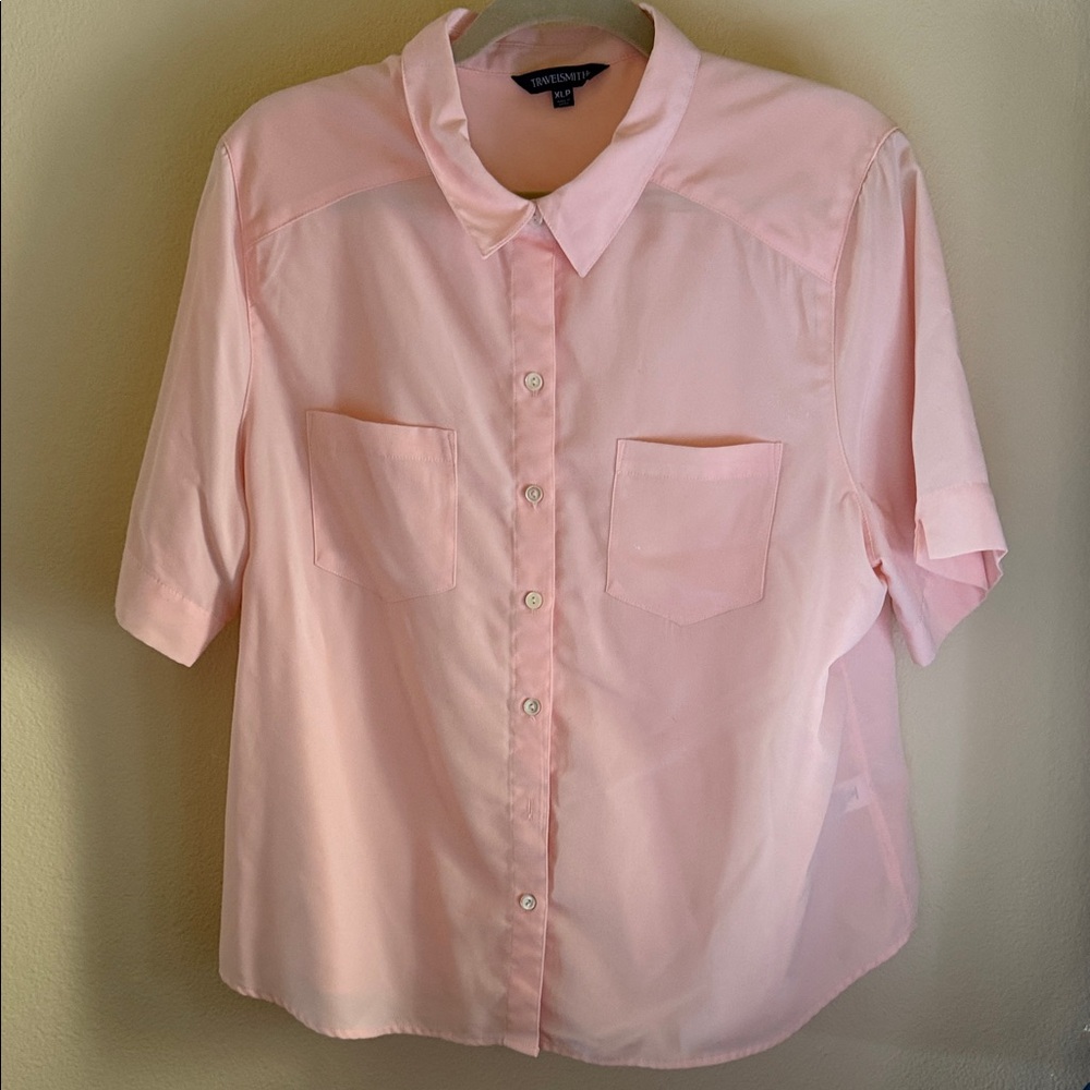 TravelSmith Pink Button Down Shirt